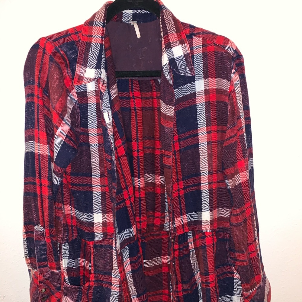 Free People Peplum Flannel